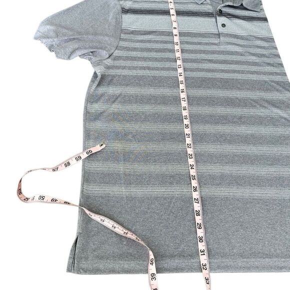 Ben Hogan Performance Gray Stripe Polo Shirt Men’s 2XL New Without Tags - Picture 4 of 8